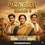 Text: Official Poster Concept for Panchayat Season 5 Release Date on EntertainmentCorner.in