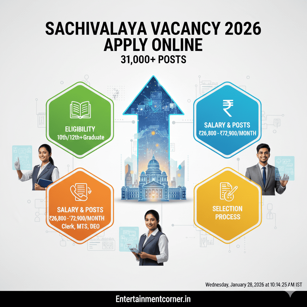 Sachivalaya Vacancy 2026 Apply Online: Notification Out For 31,000+ Posts