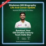 Shubman Gill Biography Cricket Player Career - EntertainmentCorner.in