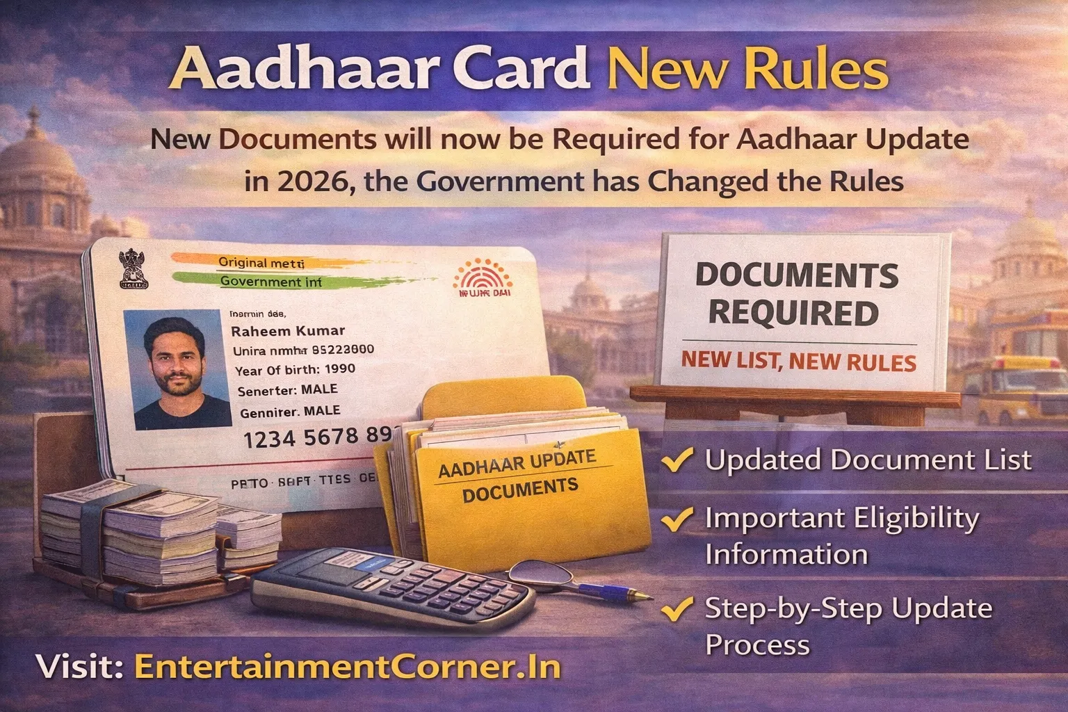 Aadhaar Card New Rules 2026 Document Update List