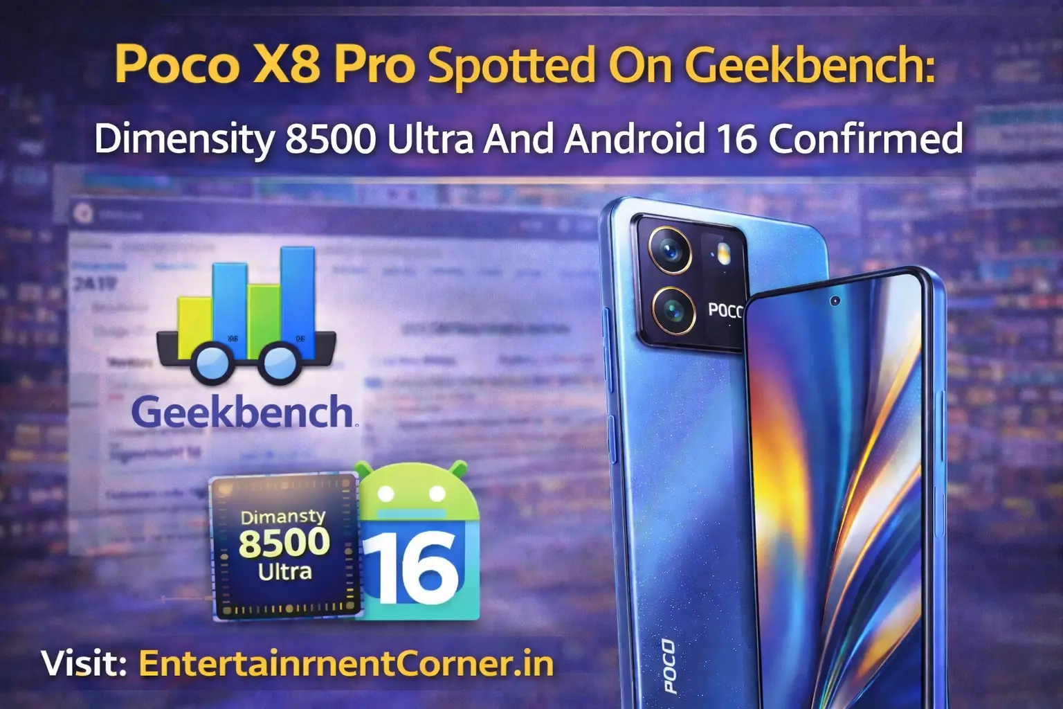 Poco X8 Pro Official Design And Geekbench Score Leak