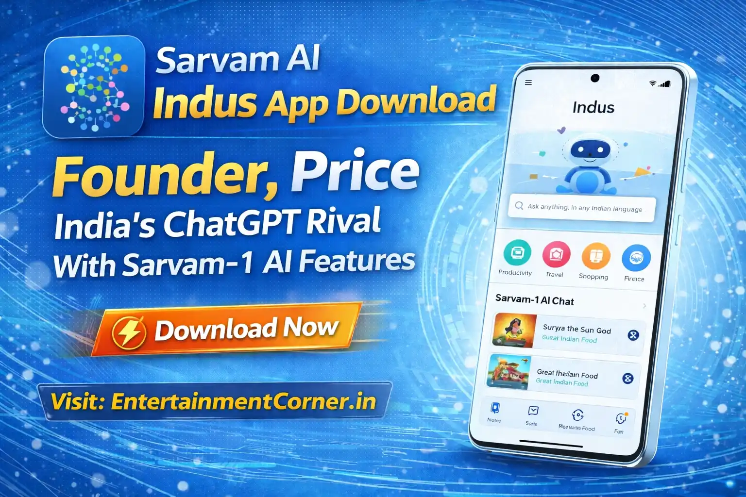 Sarvam AI Indus App Interface Supporting 22 Indian Languages